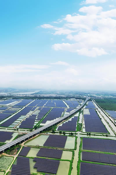 Aquavoltaics Utility-scale Power station （Hezhou North, Zhuhai，，，，，，China）